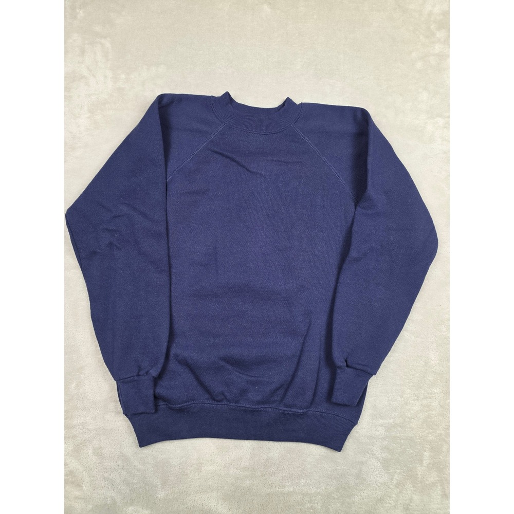 Vintage Ultra Sweats Sweatshirt Kids L 14-16 Blue Purple Raglan Sleeve USA Made
